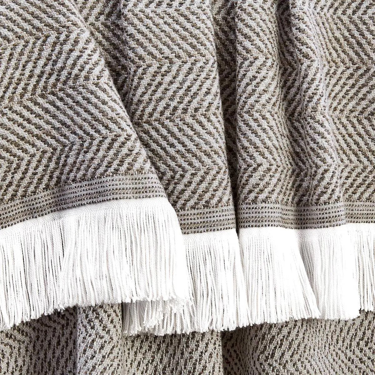 Sunbrella® Herringbone Indoor Outdoor Throw - ASHE
