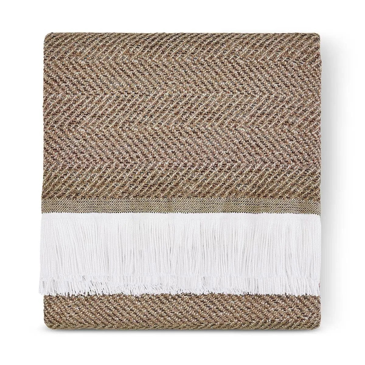 Sunbrella® Herringbone Indoor Outdoor Throw - SPICE