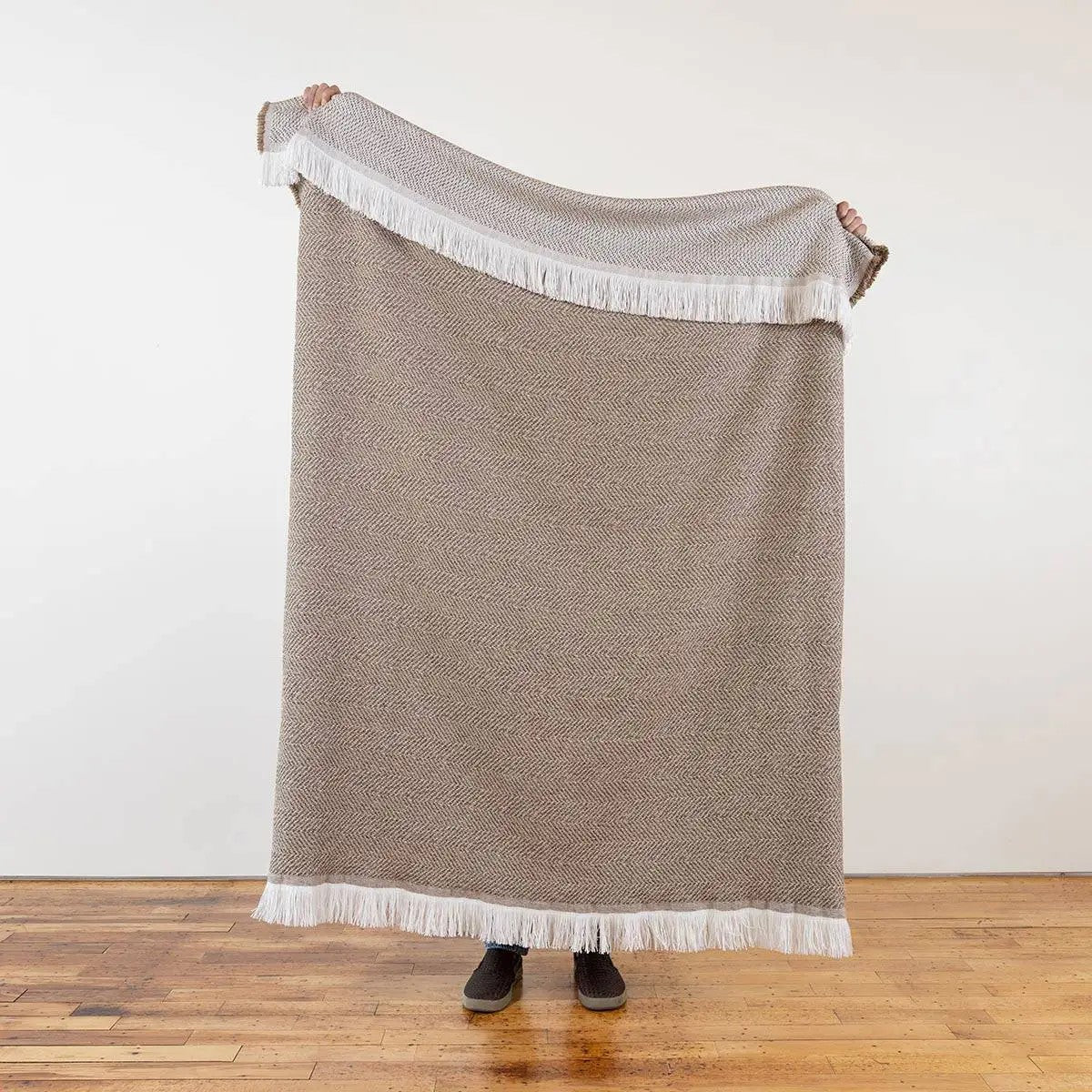 Sunbrella® Herringbone Indoor Outdoor Throw - SPICE